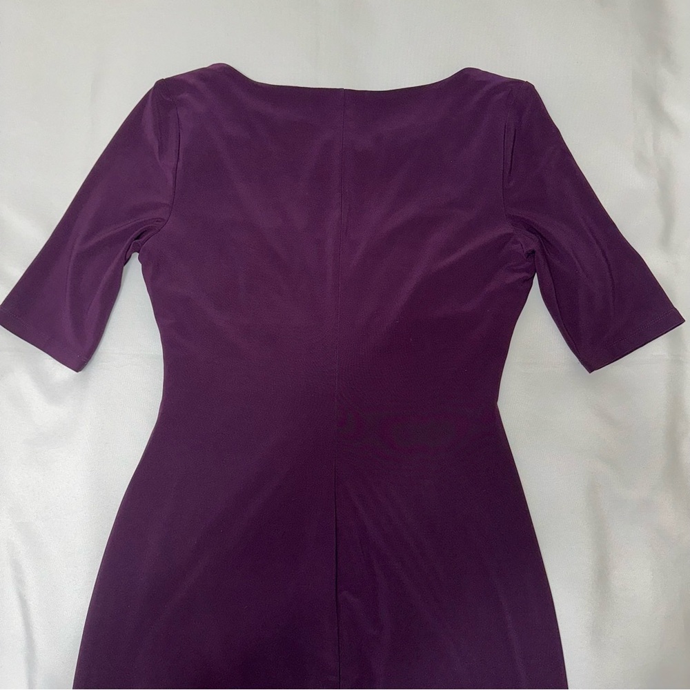 Lauren by Ralph Lauren dress dark‎ plum purple size 8 - Picture 5 of 5